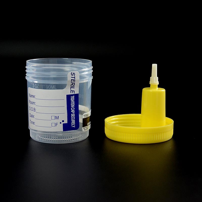 Best 90ml Vacuum Urine Collection Cups with Temperature Strip
